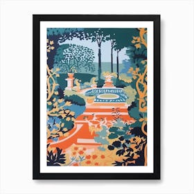 Gardens Of The Palace Of Versailles, France, Painting 3 Art Print