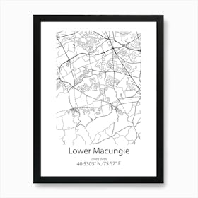 Lower Hutt,New Zealand Minimalist Map Art Print