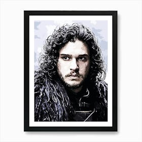 jon snow game of thrones movie 3 Art Print