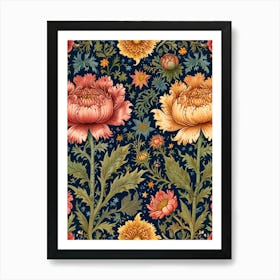 William Morris Floral Pattern 1 Art Print