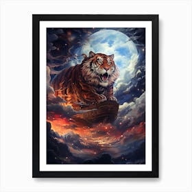 Tiger In The Sky 1 Art Print