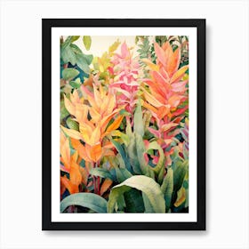 Tropical Plant Painting Zz Plant 4 Art Print