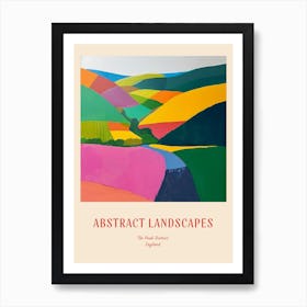Colourful Abstract The Peak District England 4 Poster Art Print