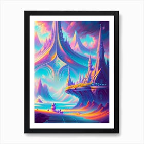 Psychedelic City Art Print