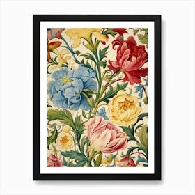 Floral Wallpaper 65 Art Print