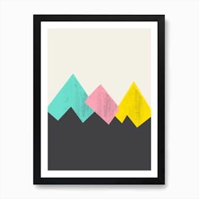 Pastel Mountains III Art Print