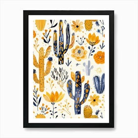 Cactus Pattern 4 Art Print