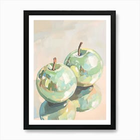 Reflective Green Apples Poster