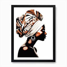 African Woman In A Turban 16 Art Print