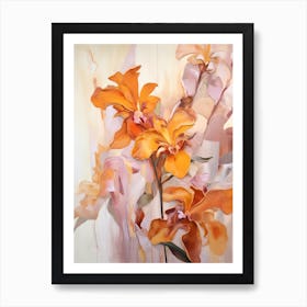 Fall Flower Painting Orchid 1 Art Print