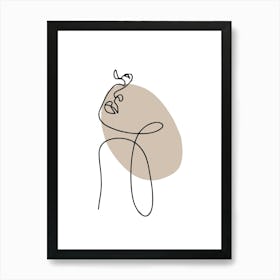 Abstract Boho Line Art print Art Print