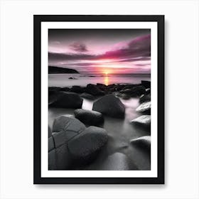 Sunset Over Rocks 7 Art Print