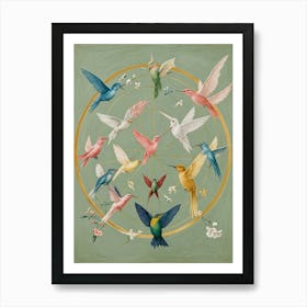 Flock of Birds In A Circle Art Print