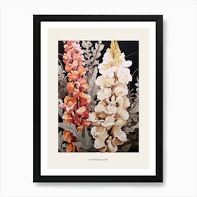 Flower Illustration Snapdragon 3 Poster Art Print