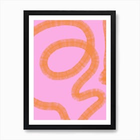 Abstract Pink and Orange Art Print