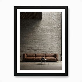 A Gritty Concrete Wall Set In An Aged Urban Environment Capturing The Rough Texture Of The Block Ca (2) Art Print