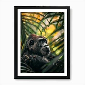 Gorilla In The Rainforest Art Print