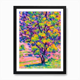 American Sycamore 2 tree Abstract Block Colour Art Print