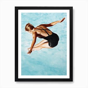 Black Swimsuit Above the Water  Art Print