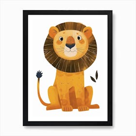 Barbary Lion Night Hunt Clipart 3 Art Print