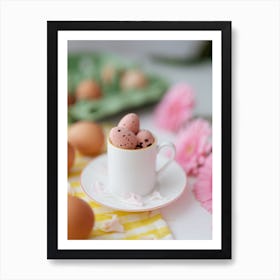 Easter Eggs In A Cup 3 Art Print