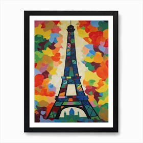 Eiffel Tower Paris France Henri Matisse Style 4 Art Print