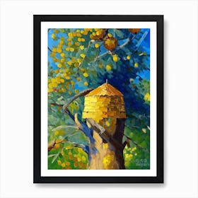 Beehive In Tree 3 Painting Art Print