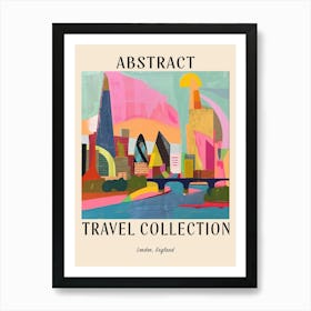 Abstract Travel Collection Poster London England 4 Art Print