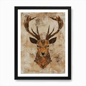 Deer Head Canvas Print Art Print