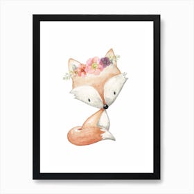 Fox, Nursery, Children's, Kids, Bedroom, Wall Print Art Print