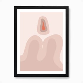 Creme & Orange Art Print Art Print