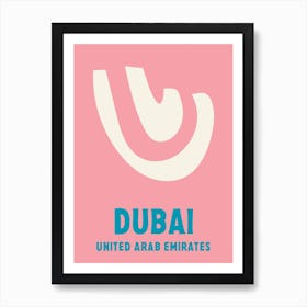 Dubai, United Arab Emirates, Graphic Style Poster 1 Art Print