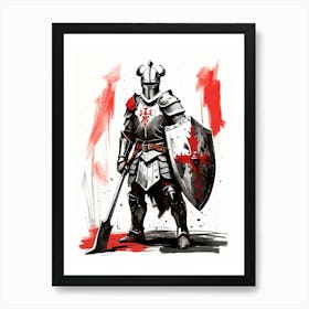 Knight In Armor 1 Art Print