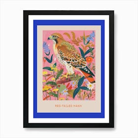 Spring Birds Poster Red Tailed Hawk 3 Art Print