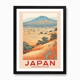 Sand Dunes Of Tottori, Visit Japan Vintage Travel Art 3 Art Print