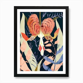Colourful Flower Illustration Bleeding Heart 6 Art Print