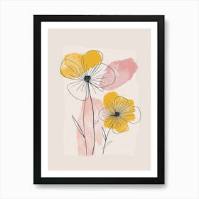 Providence Flower Market Boho Minimalist Style Art Print