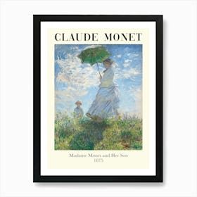 Claude Monet Madame Monet And Her Son Art Print