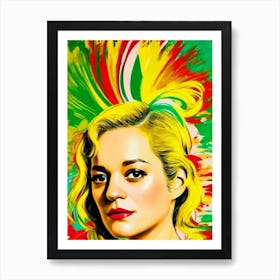 Marion Cotillard Colourful Pop Movies Art Movies Art Print