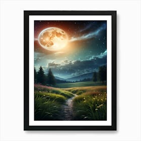 Full Moon In The Sky 1 Art Print