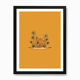 Home Sweet Home Yellow  - Tropicool Studio Art Print