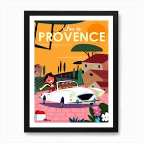 Vins De Provence Poster Yellow Art Print