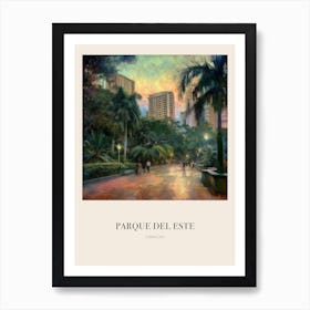 Parque Del Este Caracas Venezuela 2 Vintage Cezanne Inspired Poster Art Print