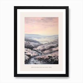 Dreamy Winter National Park Poster  Brecon Beacons National Park Wales 2 Art Print