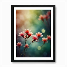 Bokeh Flowers 1 Art Print