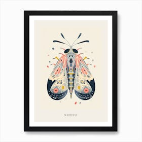 Colourful Insect Illustration Whitefly 18 Poster Art Print