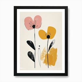 Victoria Flower Market Boho Minimalist Style Art Print