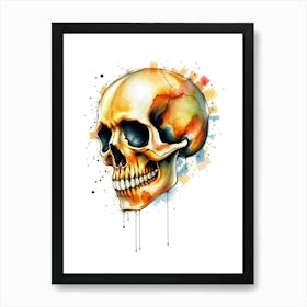 Golden Skull Art Print