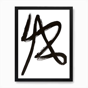 La Black Abstract Art Print