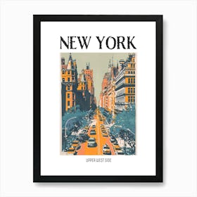 Upper West Side New York Colourful Silkscreen Illustration 3 Poster Art Print